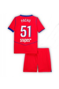 Paris Saint-Germain Willian Pacho #51 Jalkapallovaatteet Lasten Kolmas peliasu 2025-26 Lyhythihainen (+ Lyhyet housut)